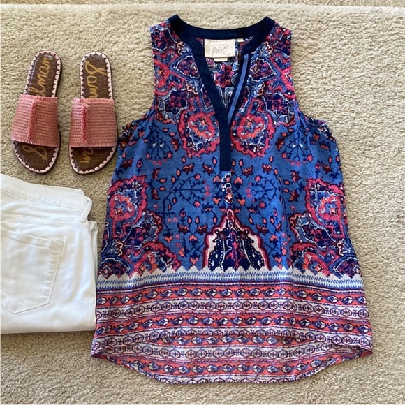 Anthropologie Silk Finn Tank by Vanessa Virginia - Picture 2 of 7